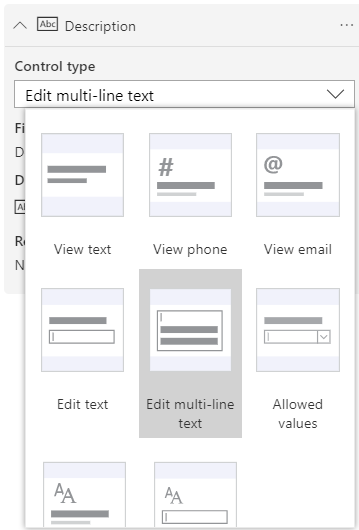 Control text edit options