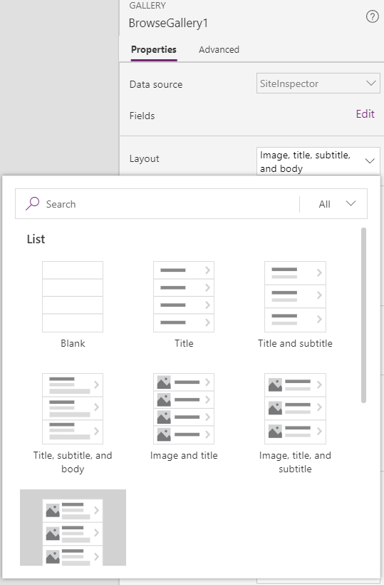 Layout templates