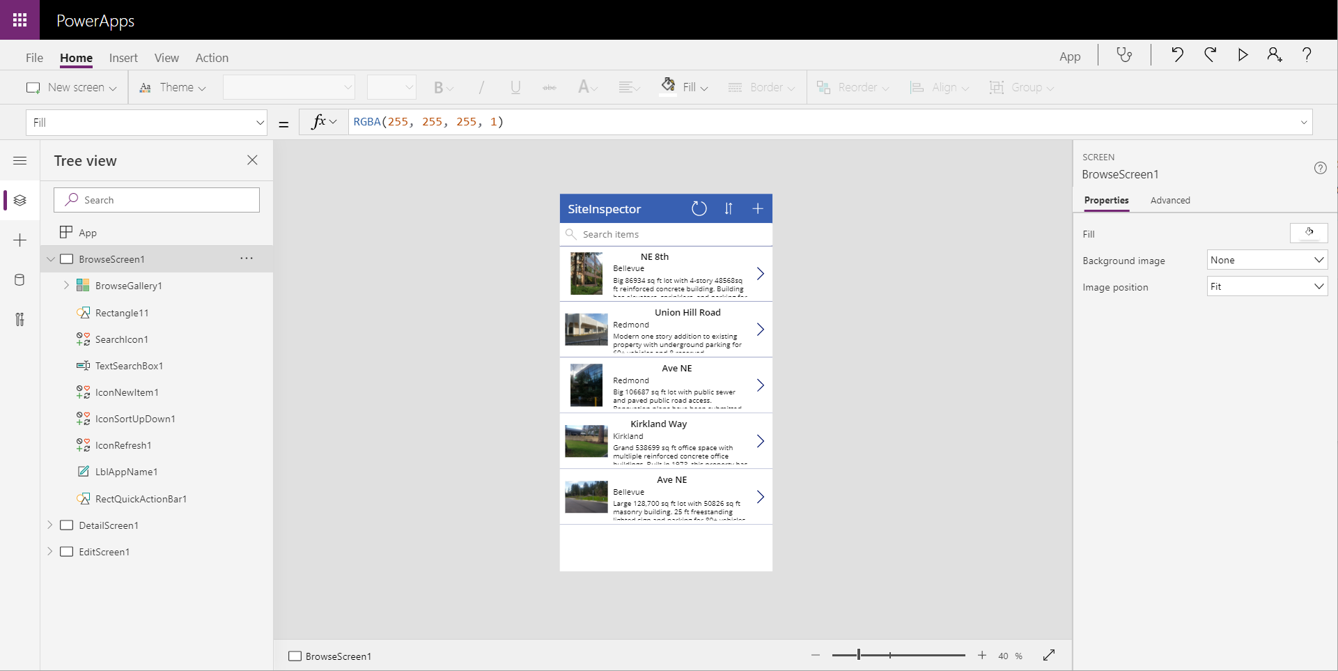 App editor view