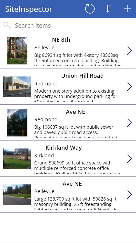 App published view