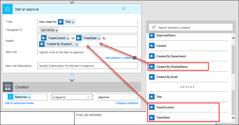 Customizing details field