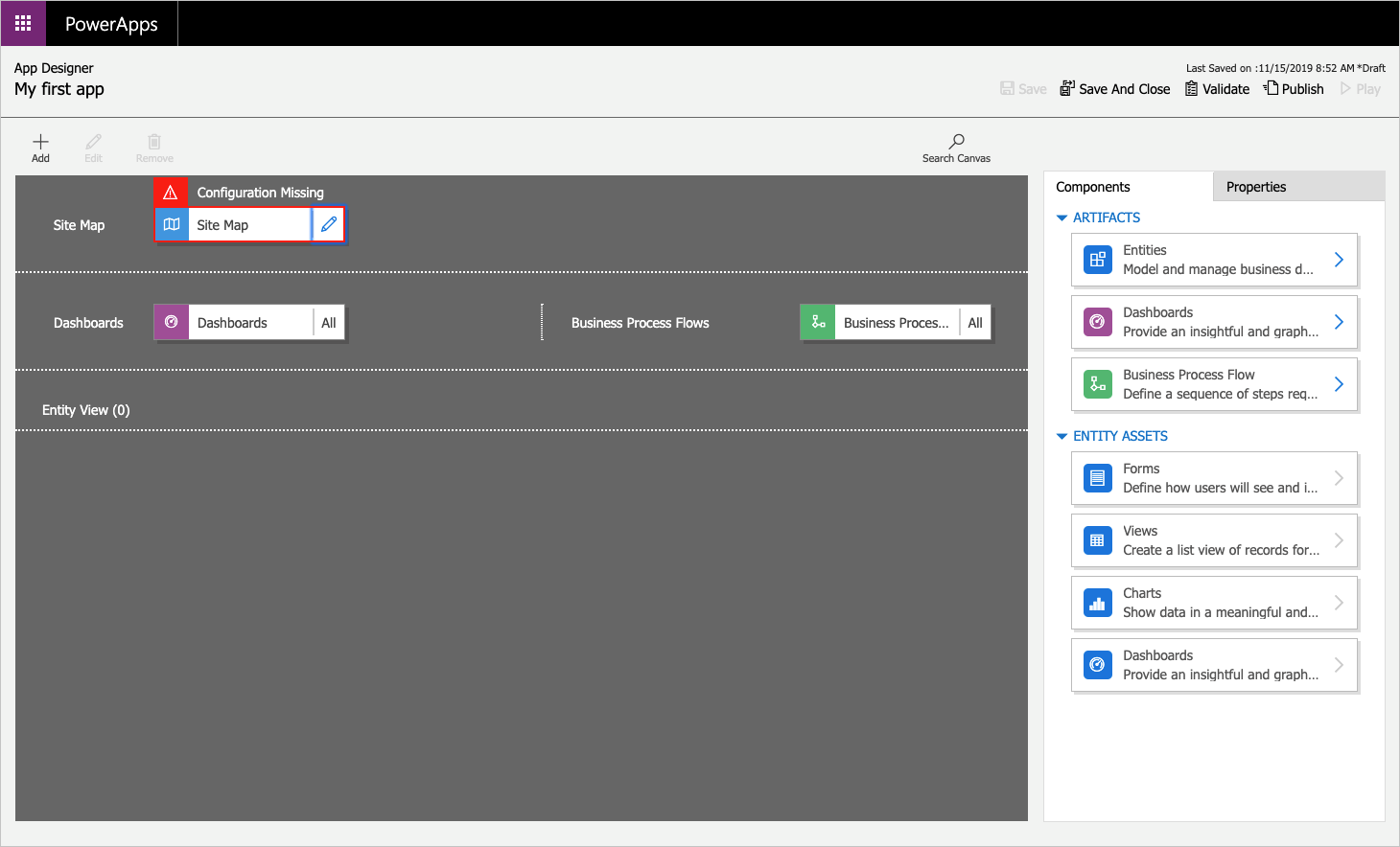 Create a new site map