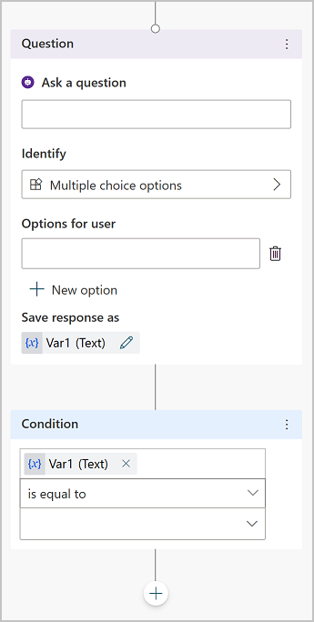 Add a new question node