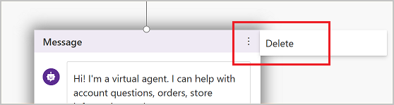 Select the menu icon and then the delete button
